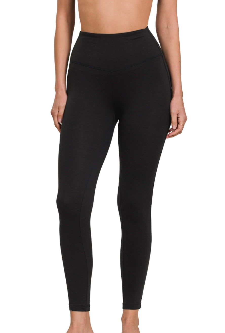 Black high waist buttery soft leggings
