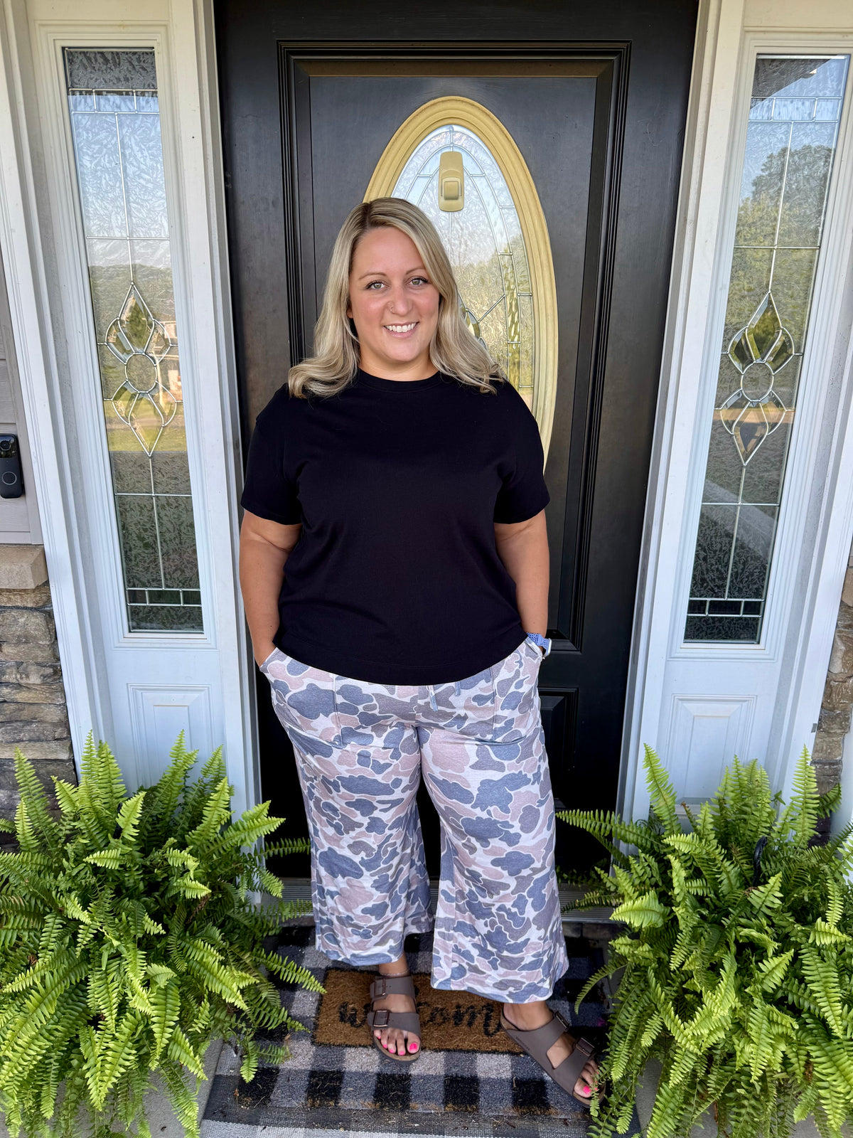 Soft Camo Ankle Pants