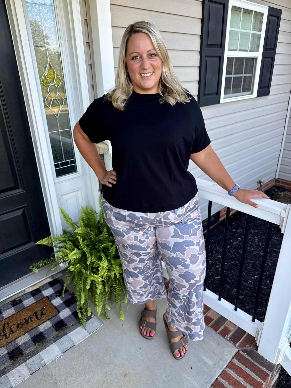 Soft Camo Ankle Pants
